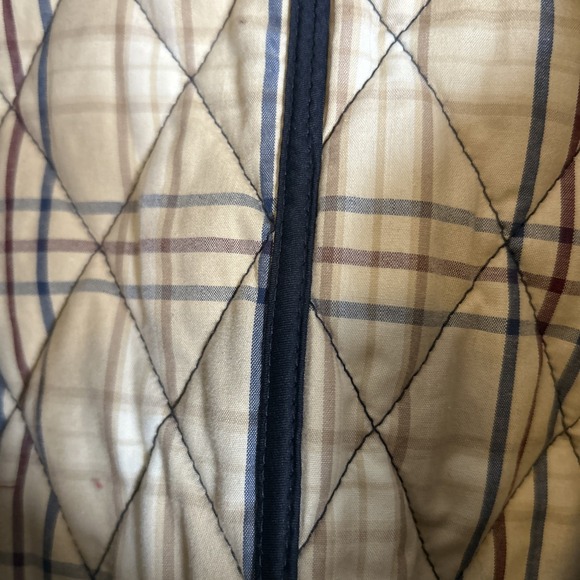 LL. Bean Women's Navy Quilted Equestrian Barn Riding Jacket with Plaid Lining XL - Picture 3 of 13
